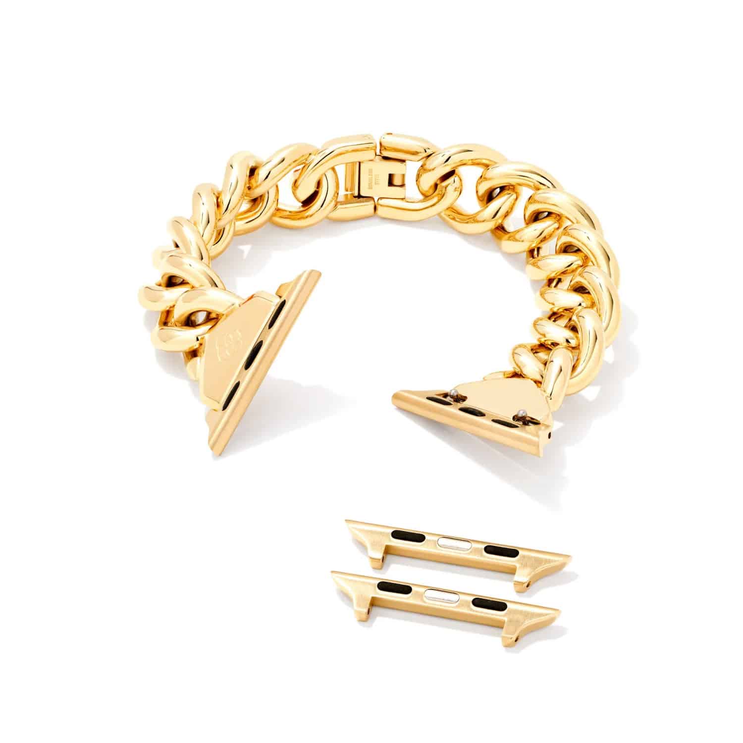 Whitley Chain Watch Band in Gold Tone Stainless Steel - Image 3